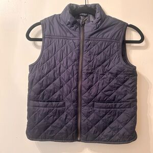 Worn once!CREWCUTS Vest Boys Size Small Navy Blue Quilted Zip Up